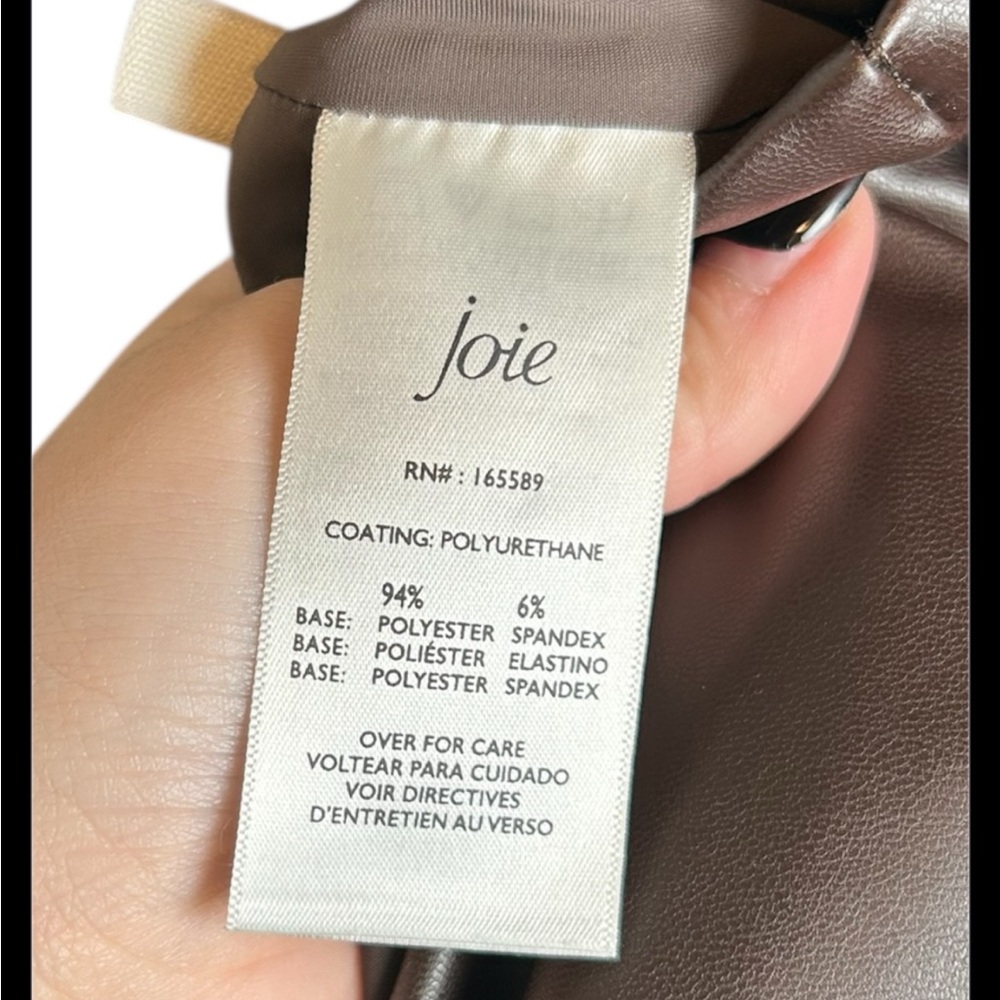 Joie Chocolate Brown Pull On Faux Leather Leggings In Size XXL - Picture 4 of 4